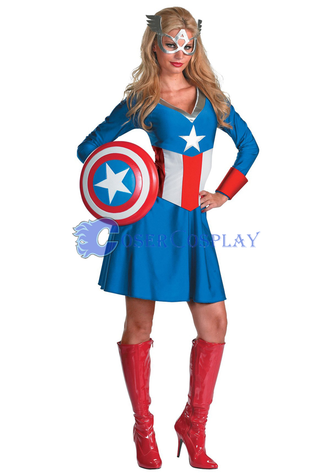 Captain America Cosplay Costume Dress Party